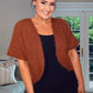 BROWN RELAXED FIT CARDIGAN