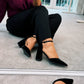 BLACK BLOCK HEEL with ankle strap