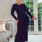 BLACK SPECIAL OCCASION DRAPE MAXI DRESS