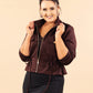 SENSS BROWN ZIP TIE WAIST JACKET