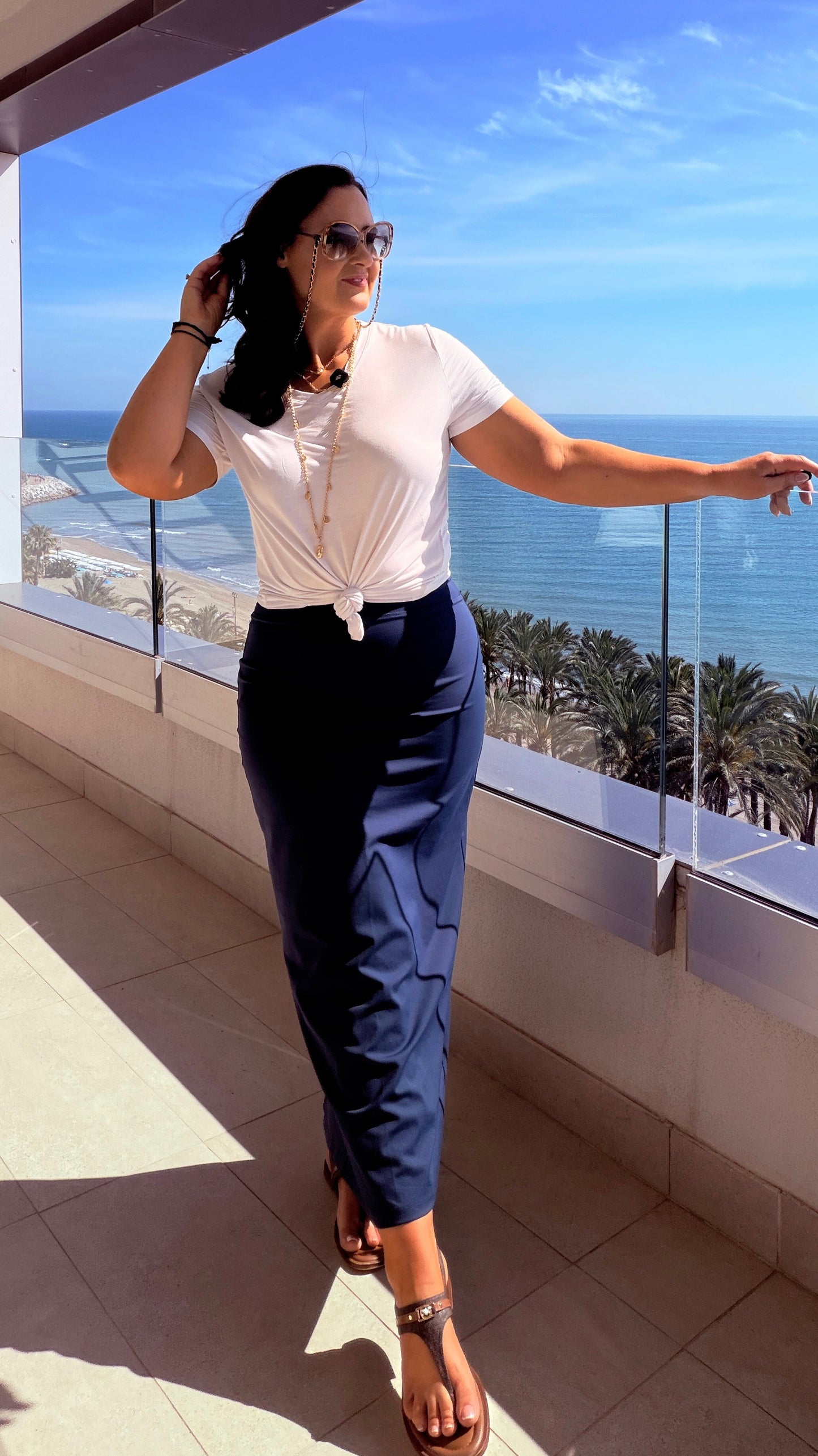 SENSS NAVY MAXI SKIRT