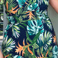 Navy Tropical Print Maxi Dress
