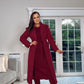 BURGUNDY LONG WINTER COAT