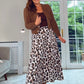 TAN LEOPARD PRINT SKIRT