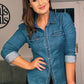 SENSS - THE DENIM SHIRT with Exaggerated Shoulder