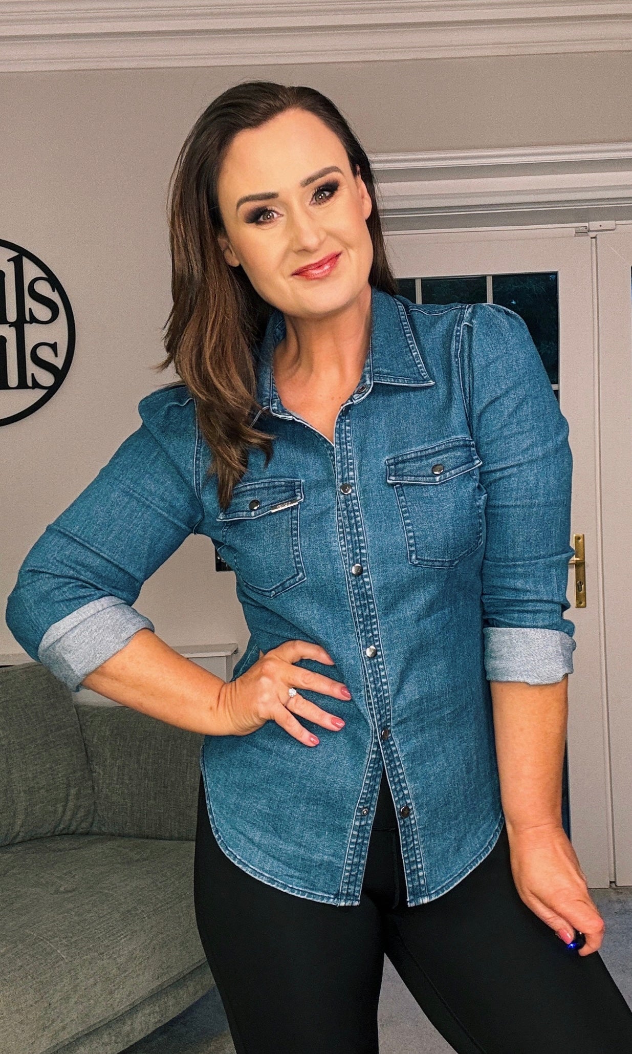 SENSS - THE DENIM SHIRT with Exaggerated Shoulder