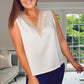 CHAMPAGNE CROCHET NECKLINE CAMI