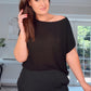 BLACK BATWING FINE KNIT