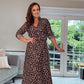 LEOPARD PRINT MIDI SHIRT DRESS