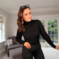 BLACK PREMIUM TURTLENECK BODY SUIT