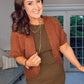 BROWN RELAXED FIT CARDIGAN