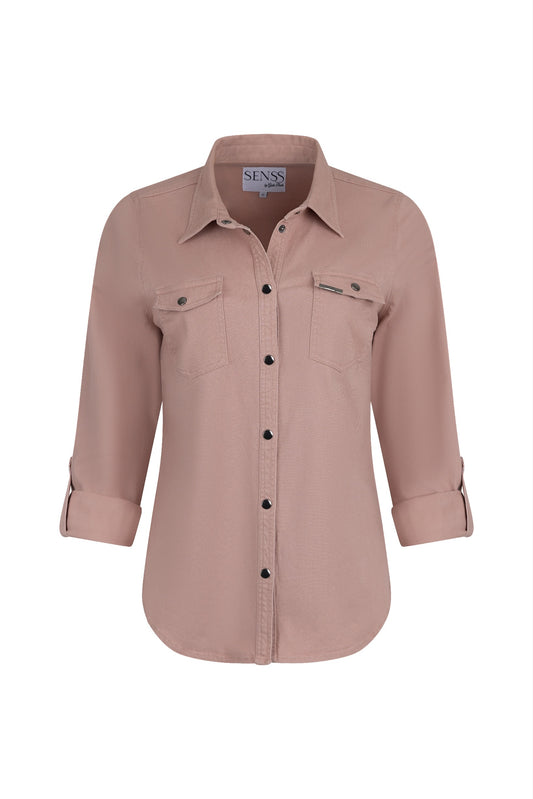 SENSS - THE TRADITIONAL PINK DENIM SHIRT