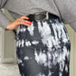 Black and White pattern Chiffon Maxi Skirt