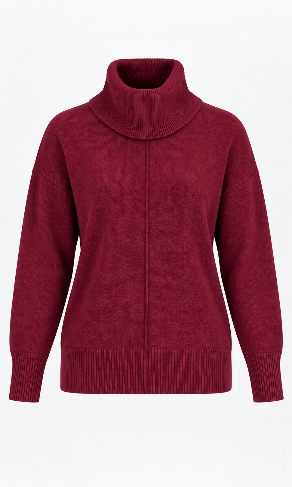 BURGUNDY COWL NECK JUMPER