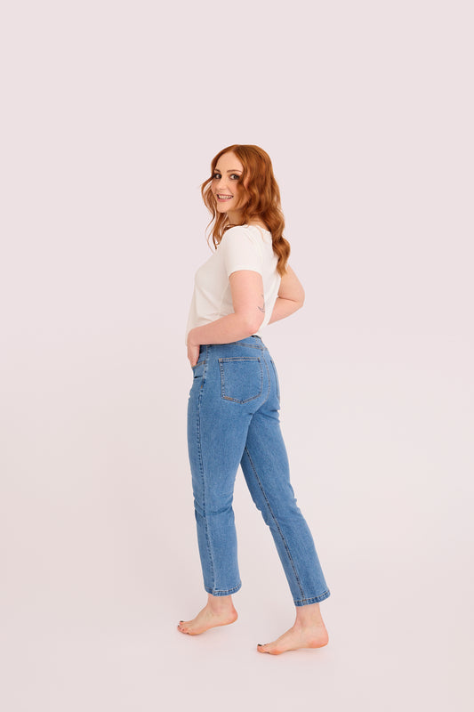 THE SENSS MOM JEANS - BLUE