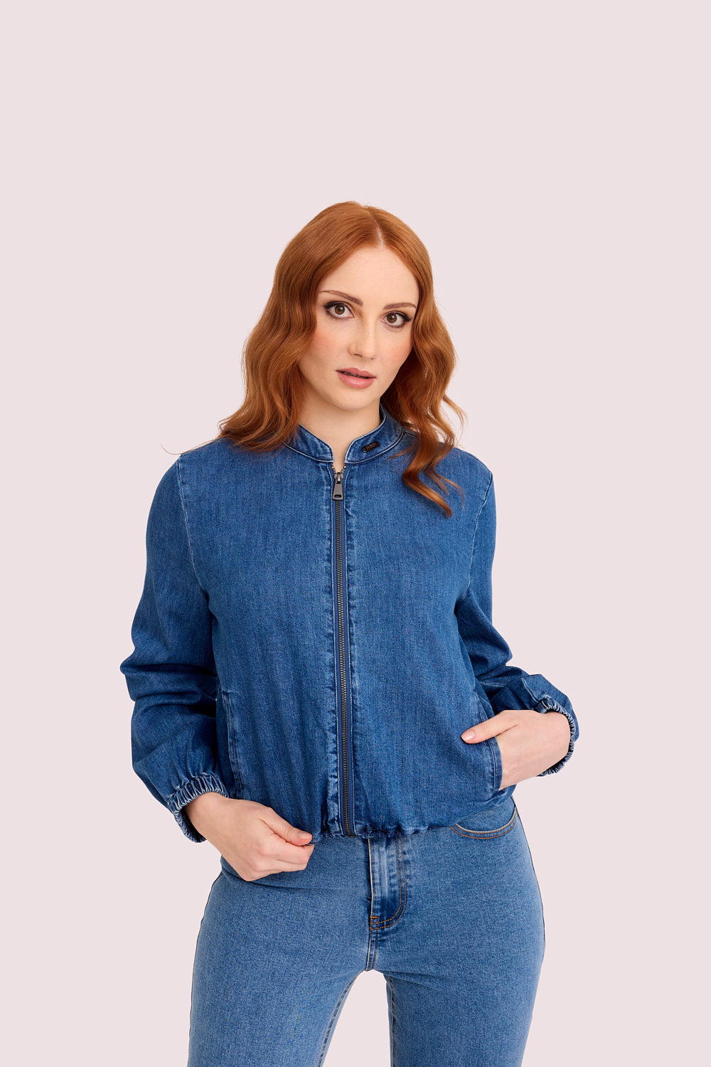 SENSS STRETCH DENIM BOMBER