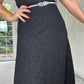 SPECIAL OCCASION BLACK MIDI ALINE DRESS WITH 2 COORDINATING BELTS OP