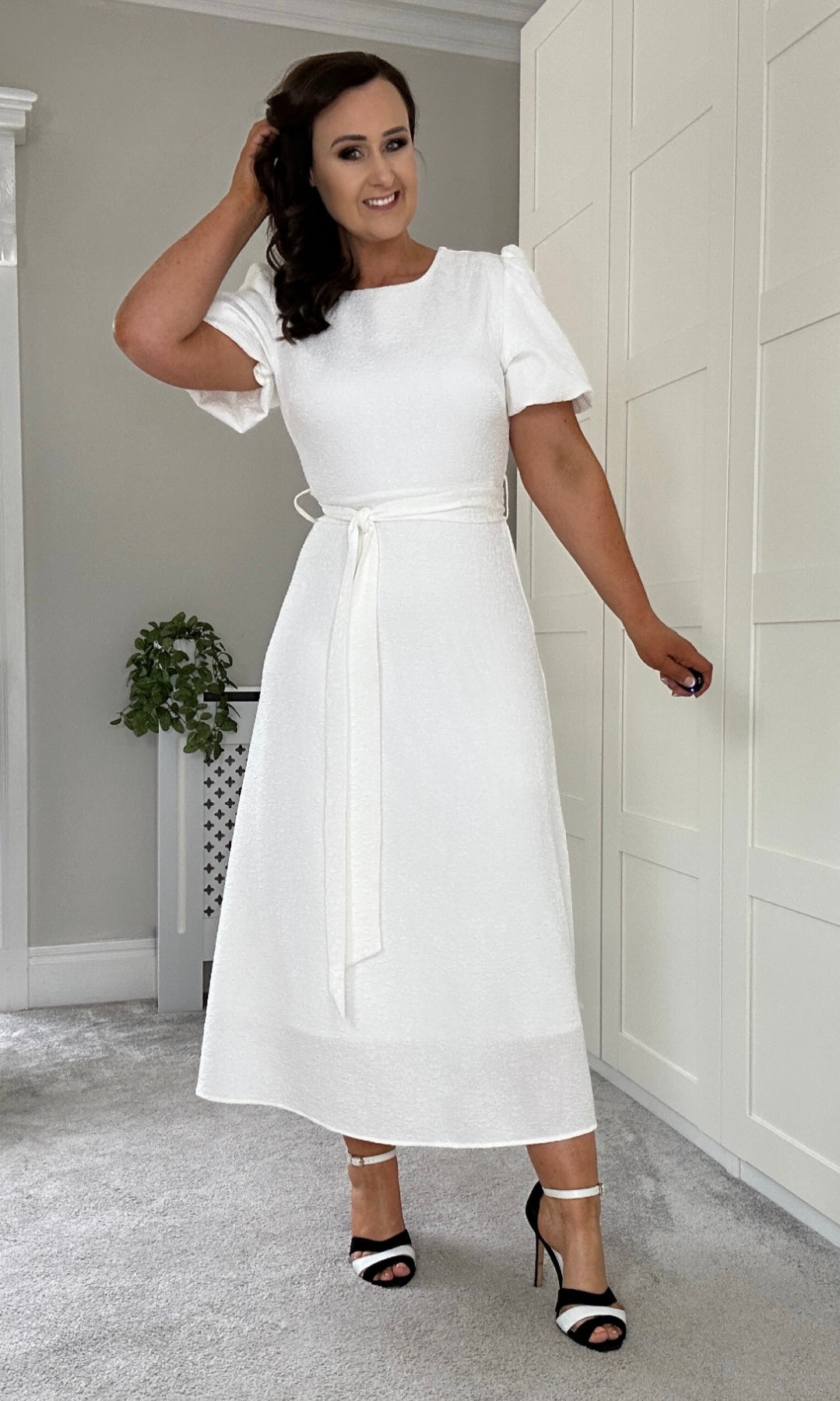 Midi dress clearance white